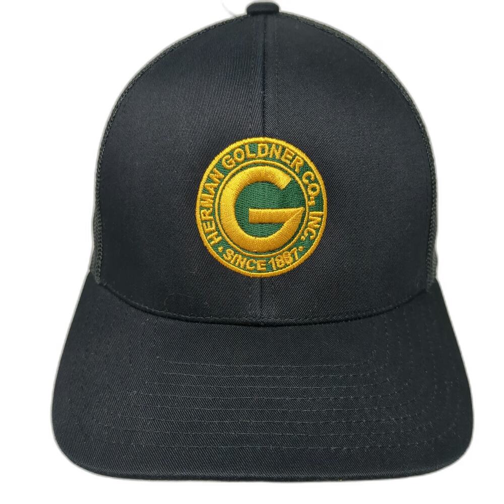 Pacific Headwear Trucker Hat Black One Size Mesh Snapback Herman Goldner Co Inc